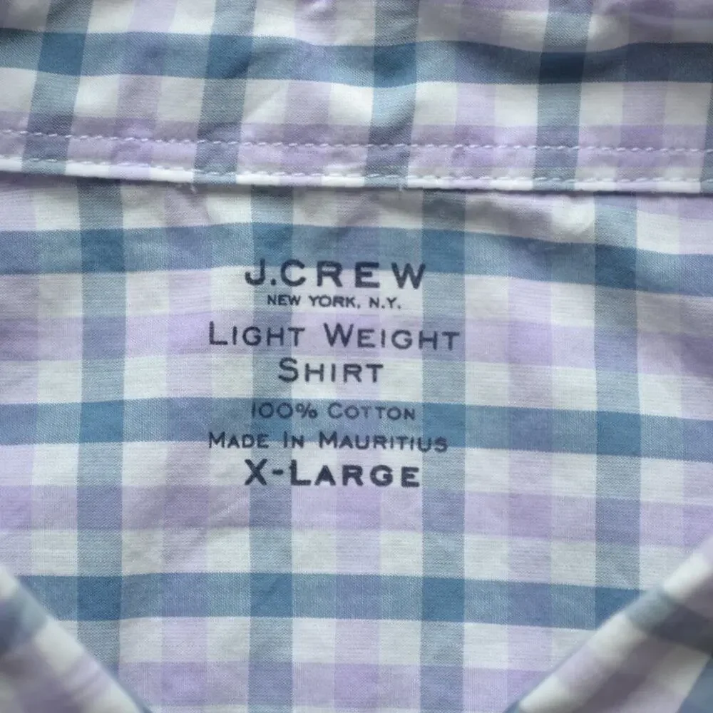 J Crew Light Weight Shirt Button Down Size XL